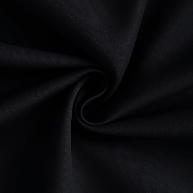 Yakamok 100% Blackout Curtain Panels 84 inches Cold and Light Blocking Drapes - Image 3