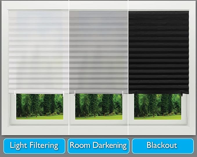 Redi Shade No Tools Original Light Filtering Pleated Paper Shade White - Image 9