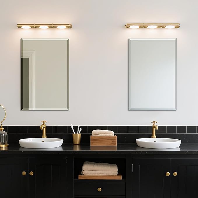 Beveled Bathroom Mirror for Wall, Rectangle Frameless Wall Mirror 24" x 16" - Image 7