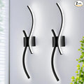 CANEOE Modern LED Wall Sconce Set of Two, 6000K Warm White Led Wall Light by CANEOE