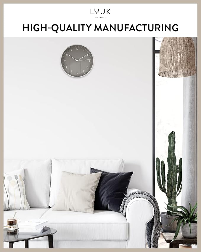 LUUK LIFESTYLE Wall Clock with Silent Movement, Minimalist Scandinavian Design - Image 6