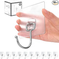 Antimbee 10-Pack All-Purpose Large Adhesive Hooks by Antimbee