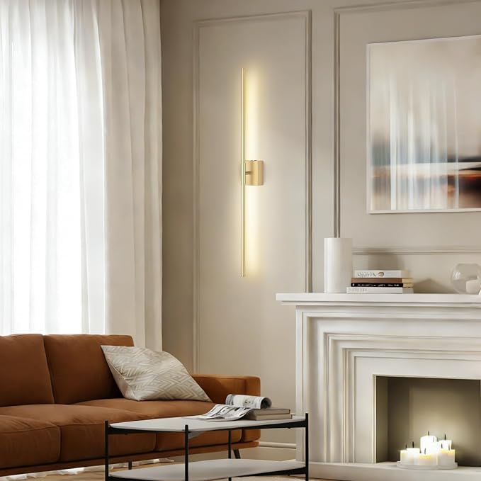 Battery Operated Wall Sconce, 3000K-6000K Dimmable Gold Wall Lights - Image 9