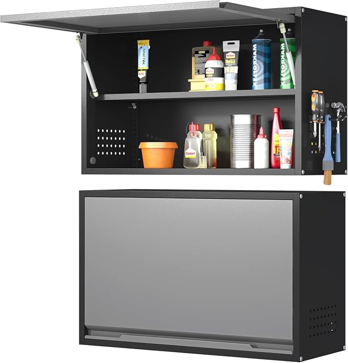 Garage Wall Cabinet, Floating Metal Wall Cabinet by Yoonkool