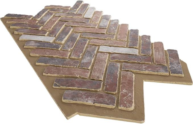 EverStone Herringbone Faux Brick Panel, 46 1/2"W x 25 1/4"H x 1"D, Smokey Rose - Image 6