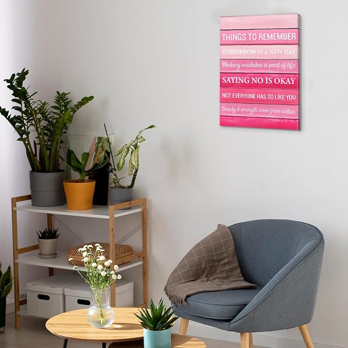 Inspirational Pink Wall Art Decor, Preppy Motivational Room Sign - Image 5