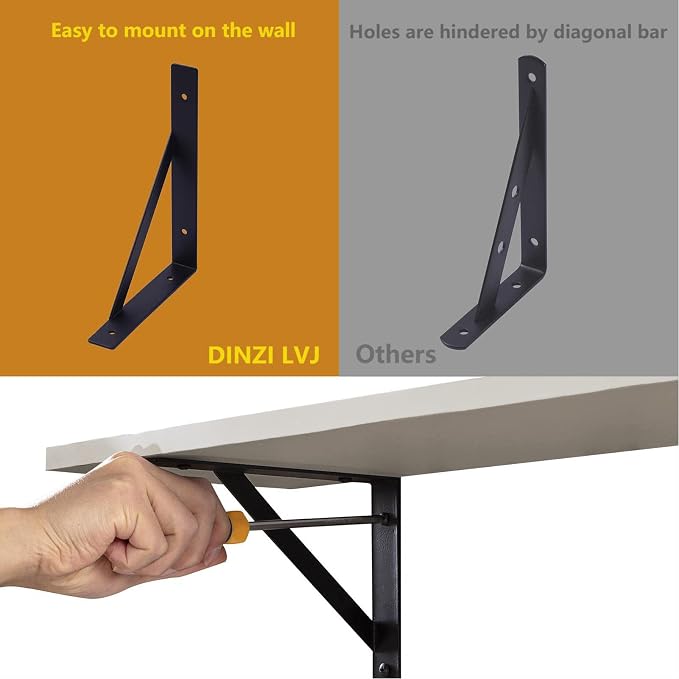 DINZI LVJ Wall Shelves, 23.6 x 7.9 x 6.1 Inch Floating Shelves - Image 8