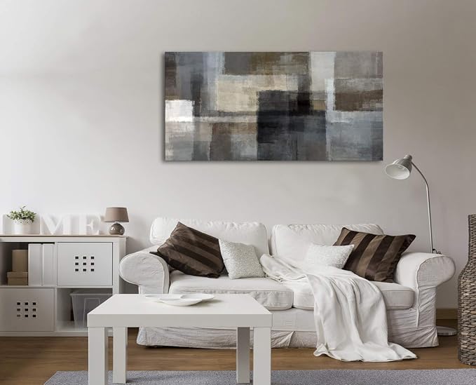 Cao Gen Decor Art A62462 Canvas Prints Abstract Wall Art Print Paintings Grey - Image 5