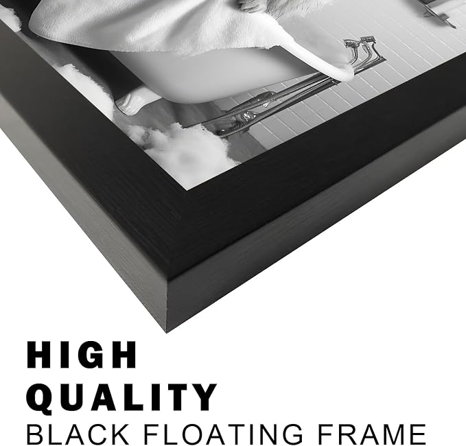 Framed Black and White Lion Wall Art Bathroom Pictures Wall Decor Funny - Image 5