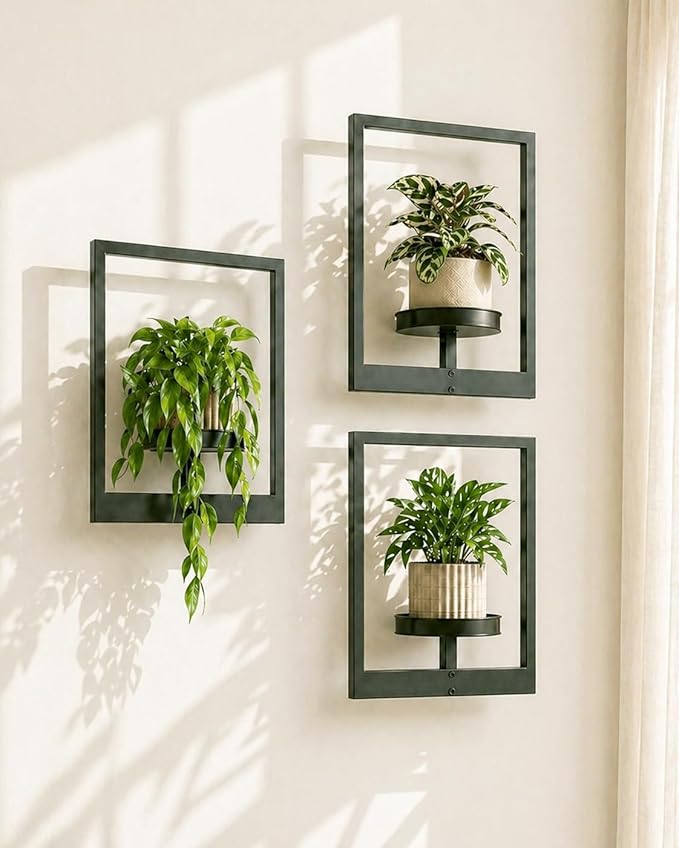 Bamworld Hanging Planters for Indoor Plants Wall Decor Living Room Plant Stand by Bamworld