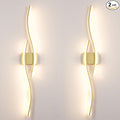 Modern Wall Sconces Set of 2, Dimmable LED by Daunton