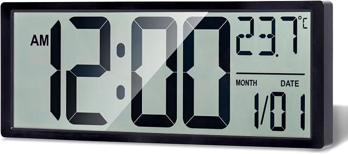 Maxstar Large Digital Wall Clock, Desktop/Wall Mounted by Maxstar