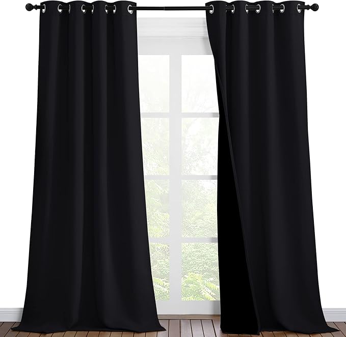 NICETOWN High-End Thermal Curtains, Full Blackout Curtains 90 Inches Long by NICETOWN