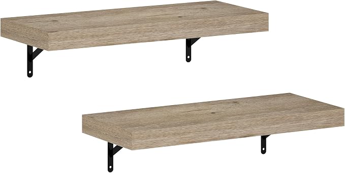 Furinno Tanna Floating Shelves for Wall Set of 2, 22-Inch Wall Shelf, Triple - Image 5