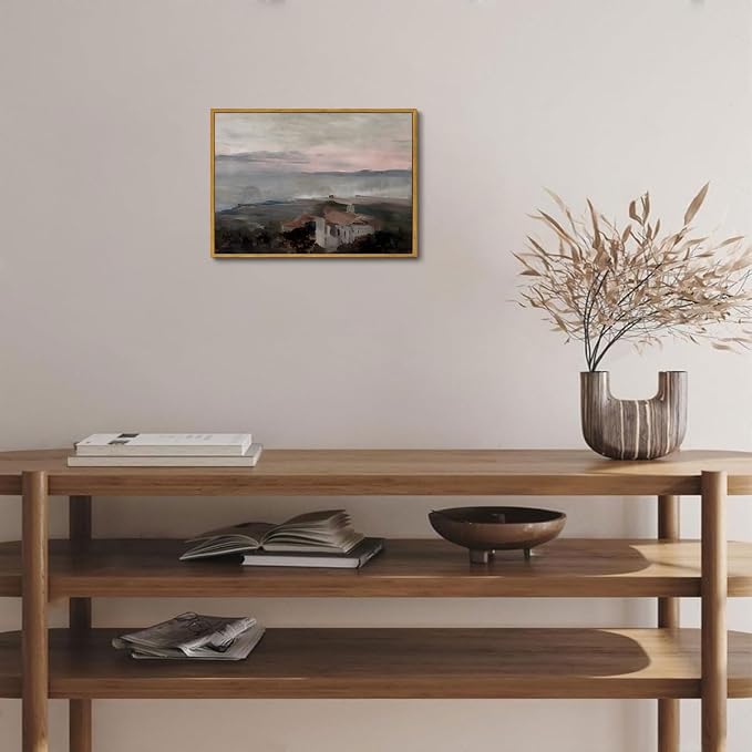OIQArtOIQ Vintage Landscape Canvas Wall Art Framed Natural Scenery Painting - Image 6