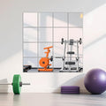 Ruomeng Home Gym Mirrors 12" x 12" x 16Pcs Wall Mounted Mirror Glass Frameless by Ruomeng