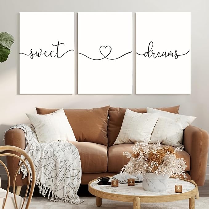 GUBIYU Sweet Dreams Wall Art Above Bed - Image 3