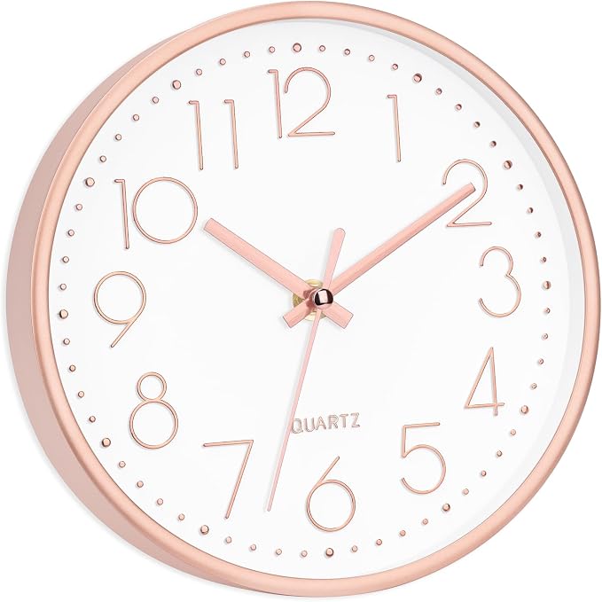 Foxtop 8 Inch Wall Clock Modern Small Wall Clocks Battery Operated Silent - Image 8
