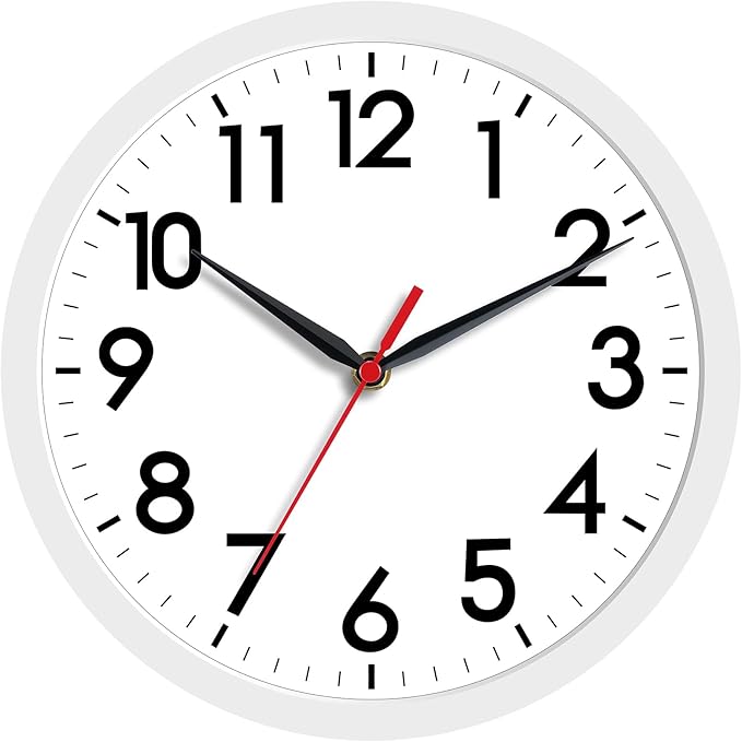 AKCISOT Wall Clock, Modern Small Wall Clocks Battery Operated 8 Inch, Silent by Akcisot