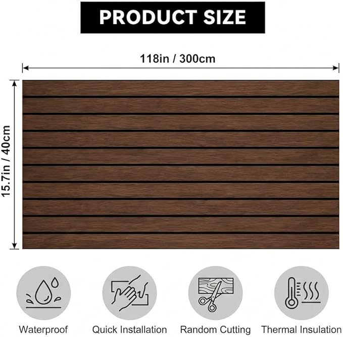 3D Wall Panels Peel and Stick – 15.74" x 118" PVC Faux Texture Wall Covering - Image 6