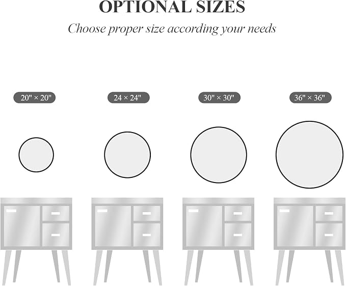 Itrue 24 Inch Round Wall Mirror, Brushed Black Metal Framed Circle Bathroom - Image 7
