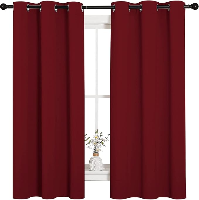 NICETOWN Holiday Christmas Decor Thermal Insulated Solid Grommet Blackout by NICETOWN