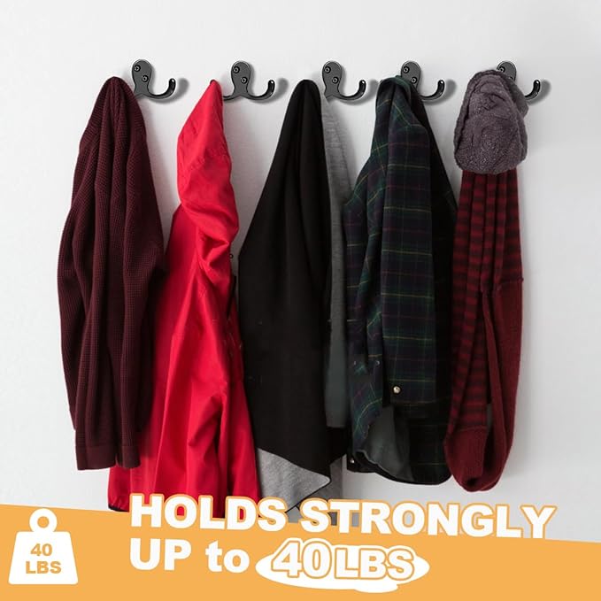 CBWLWJ 10 Pack Coat Hooks Wall Hooks - Image 3