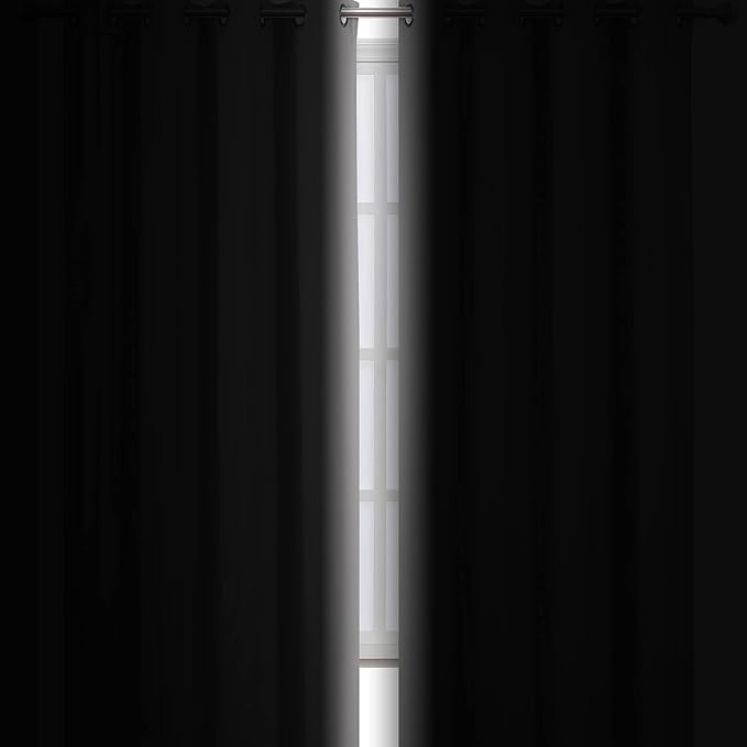 LEMOMO Light Grey Blackout Curtains 34 x 63 Inch Length/Set of 2 Curtain - Image 3