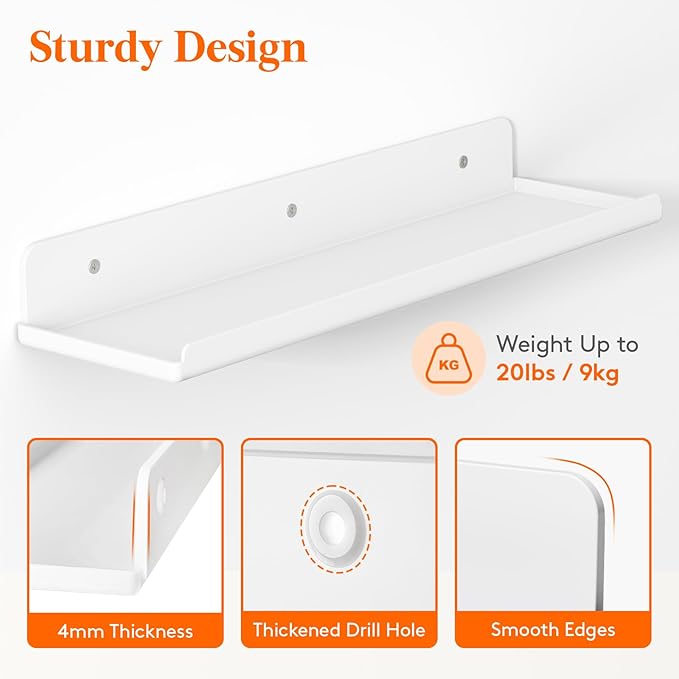 Lifewit Floating Shelves for Bathroom, Acrylic Wall Organizer for Perfume - Image 2