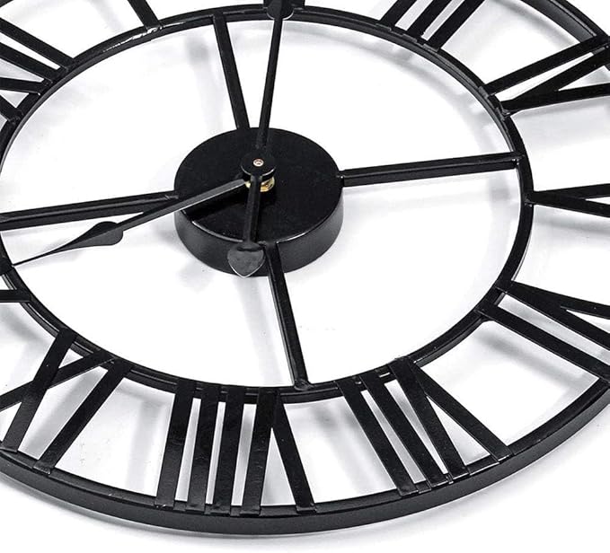 Antique Tower 24 inch Large Roman Numeral Wall Clock, Indoor Outdoor Patio - Image 3