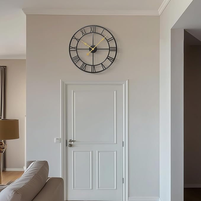 Cuspin 24 Inch Large Wall Clock, Silent Non Ticking Battery Operated Round - Image 3