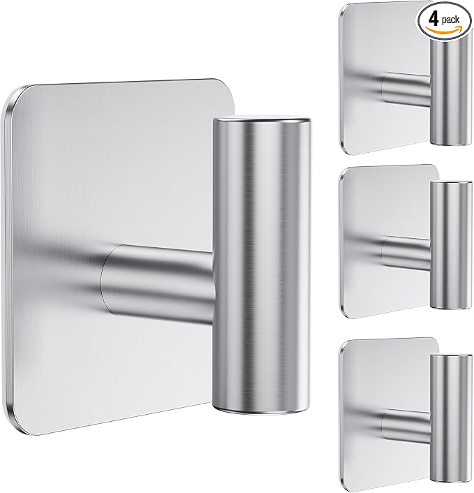 Aikzik 4 Pack Large Heavy Duty Wall Hooks - 26lb Max by Aikzik