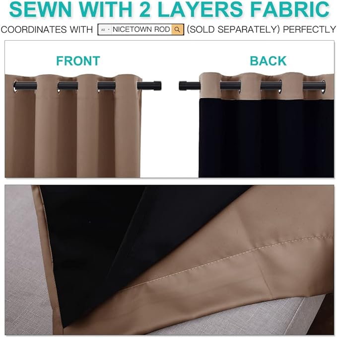 NICETOWN Extra Long Truly Blackout Drapes - Image 5