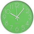 Wall Clock 12 Inch Non-Ticking Silent Modern Simple Style Round Decor Clock by BAKBRAND