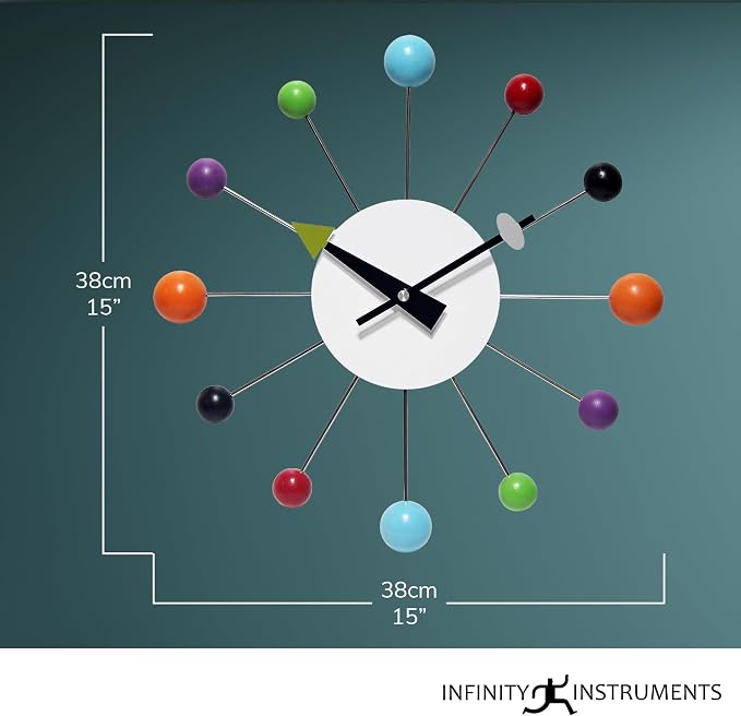 Infinity Instruments LTD. Orb Spoke Starburst Wall Clock - Image 2