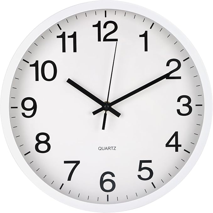 Wall Clock Non-Ticking Silent Quartz Movement Decor Clock Modern Simple Style by BAKBRAND