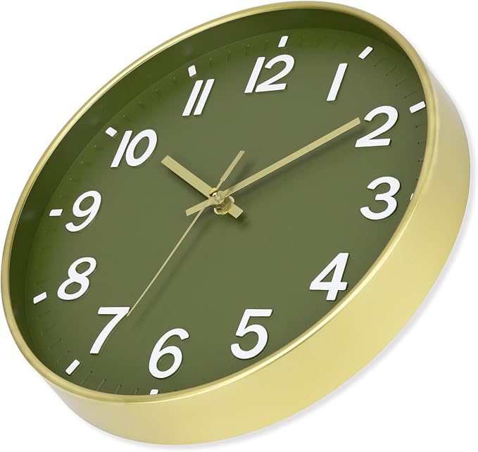 Foxtop Modern Wall Clock Silent Non-Ticking Battery Operated Round Quartz 12 - Image 6