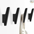 Wood Wall Hooks 4 Pack Coat Hooks Wall Mount Black Wooden Hooks by FCOWK