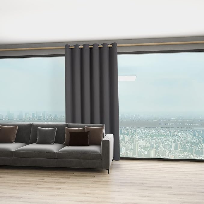 BONZER Room Divider Curtain Total Privacy Wall Grommet Thermal Insulated Wide - Image 4
