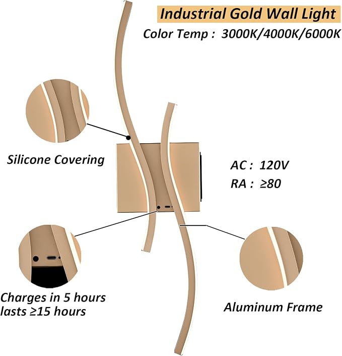 Battery Operated Wall Sconce - Image 5