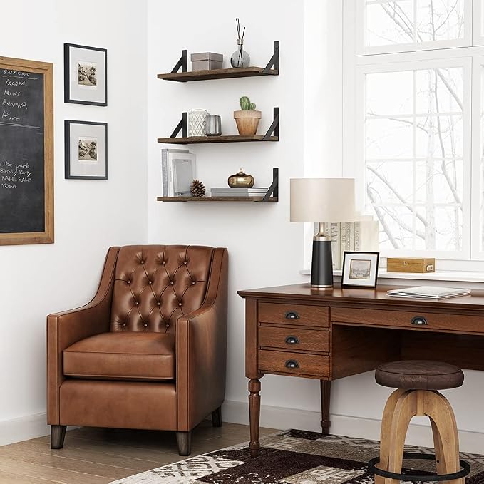 Forbena Rustic Floating Book Shelves - Image 2