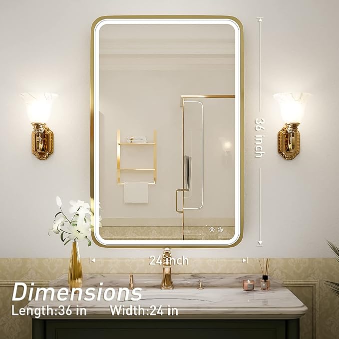 36x24 Inch LED Bathroom Mirror - Image 7