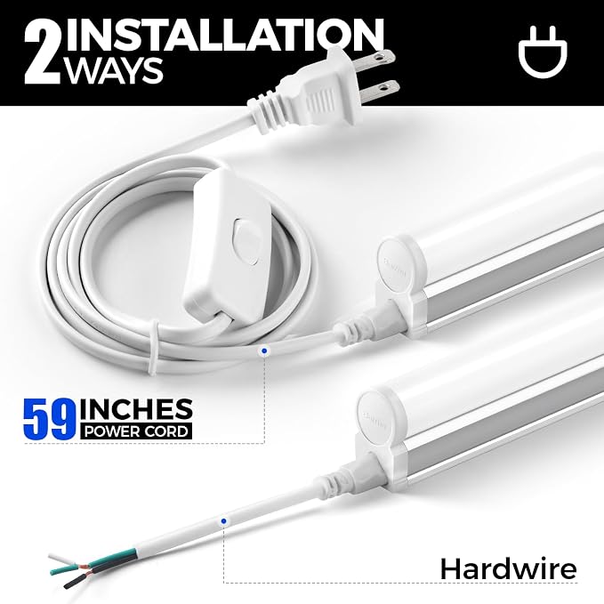Barrina 6 Pack LED T5 Integrated Single Fixture 1FT, Linkable Under Cabinet - Image 6