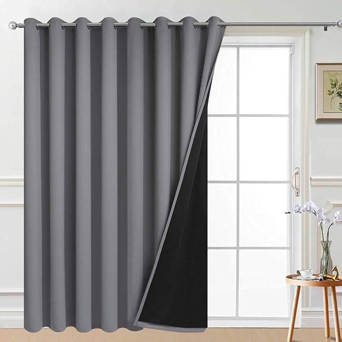 Yakamok 100% Blackout Thermal Insulated Grommet Curtains, Noise Reducing by Yakamok