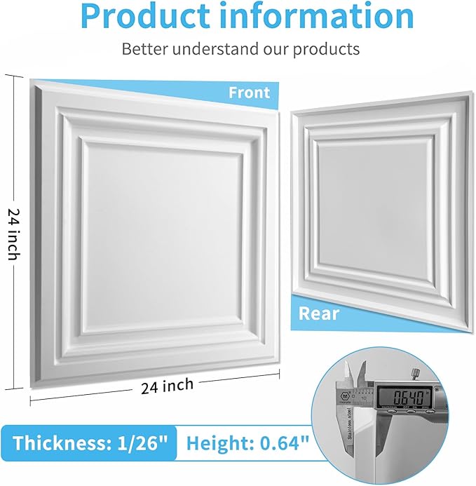 Art3d PVC Ceiling Tiles - Image 4