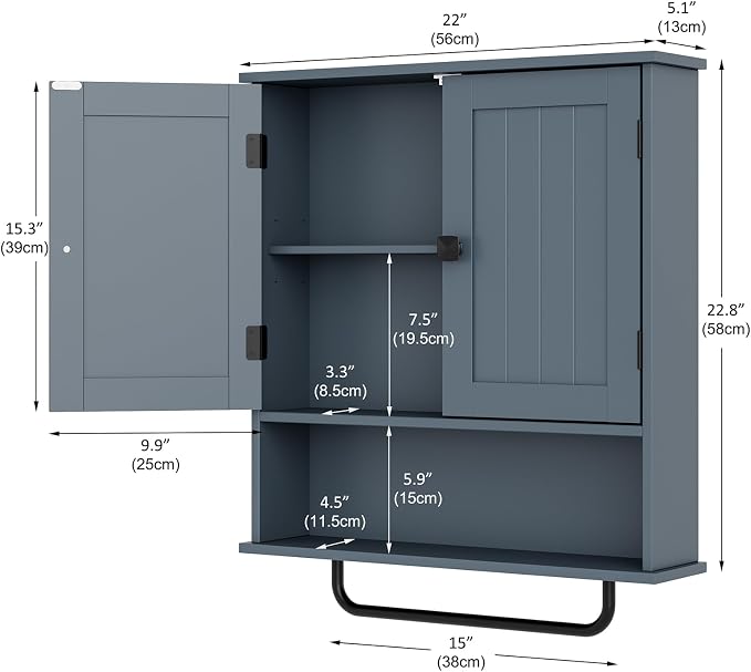RRX Bathroom Cabinet Wall Mounted Medicine Cabinets - Image 3