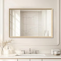 Oak Wood Effect Framed Wall Mirror, 24x36 Rectangle Mirror, Anti-desilvering by Ultrue
