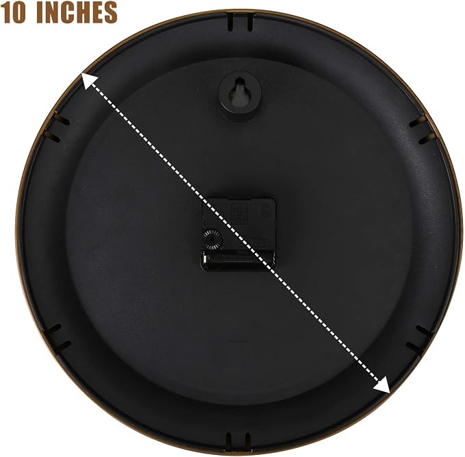 Plumeet Small Metal Wall Clock, Arabic Numerals, Battery Operated - Image 8