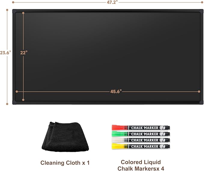 SELEAD Double-Sided Magnetic Chalkboard 48 x 24 Inches - Image 9