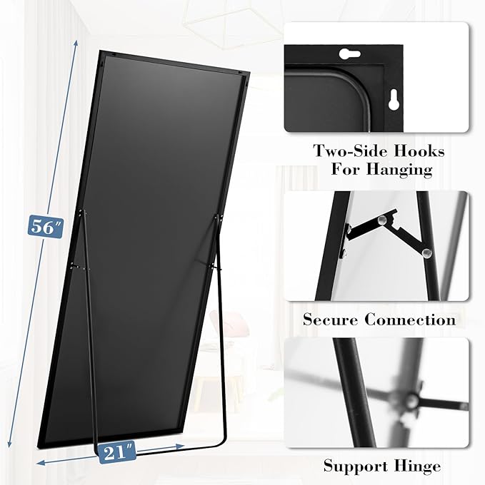 DUMOS 64"x21" Full Length Mirror - Image 5